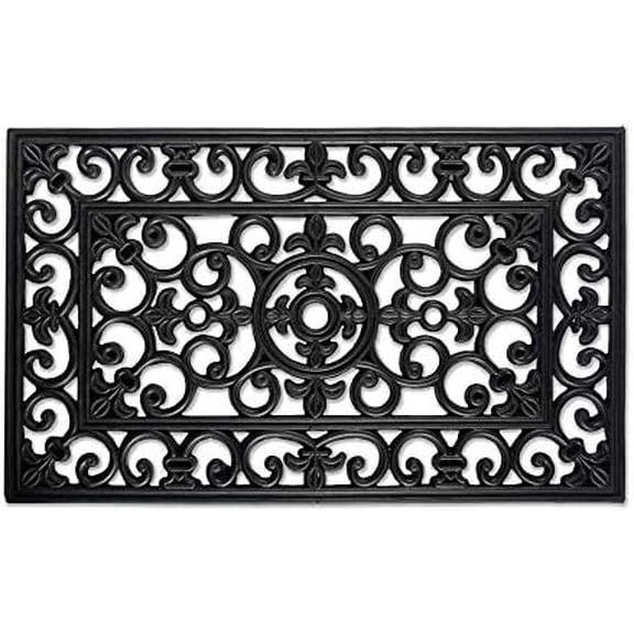 Rubber Doormats Collection All Weather, 18x30, Wrought Iron