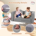 thumbnail image 6 of Infans 8 PCS Modular Kids Play Couch Sofa with Suede Fabric Cover High-Density Foam, 6 of 7
