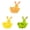 3 Pcs, variant on Bunny Felt Basket Small Easter Candy Buckets for Reusable Felt Storage Pouches Holiday Egg Hunt Bags Nursery Decor in Green Yellow Orange