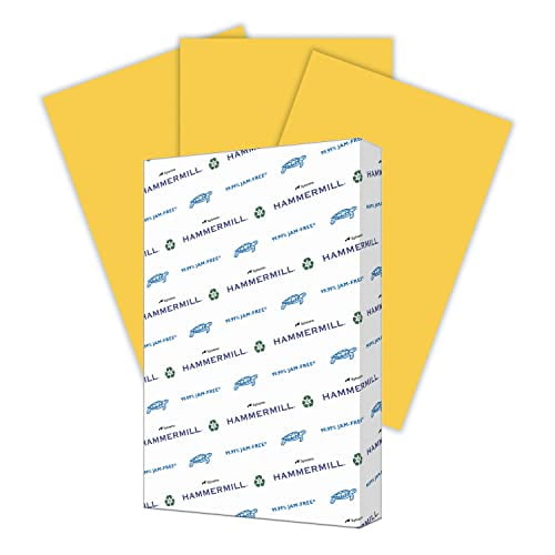 Hammermill Colored Paper, 20 lb Goldenrod Printer Paper, 11 x 17-1 Ream (500 Sheets) - Made in the USA, Pastel Paper, 102160R