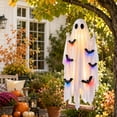 thumbnail image 2 of Halloween Decorations Ghost Light Up Swing Hanging Decoration with Remote Control, Glowing Bat Accent, Halloween Outdoor Yard Decor, Porch Tree Party Display, 2 of 6