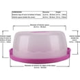 thumbnail image 4 of Woeilo Portable Cake and Cupcake Carrier / Storage Container - 10.4" Diameter (Inside Cover), Translucent Dome - Perfect for Transporting Cakes, Cupcakes, Pies, or Other Desserts (Purple, 4 of 4