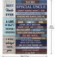 thumbnail image 3 of Uncle Gifts Blanket 50"x60", Gifts for Uncle, Best Uncle Gifts from Niece/Nephew, Uncle Birthday Gifts, Birthday Gifts for Uncle, Funcle Gifts for Uncles from Nieces,Best Uncle Ever Gift Ideas, 3 of 6