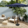 thumbnail image 2 of Westin Outdoor 9.50" Navy Blue Solid Round Market Patio Umbrella, UV Resistant, 2 of 5