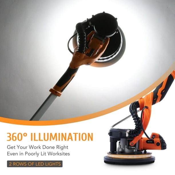 850W Drywall Sander with Vacuum Attachment Dust Collector with