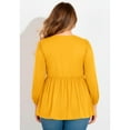 thumbnail image 2 of Avenue Women's Plus Size Openwork Trim Short Sleeve Top, 2 of 2
