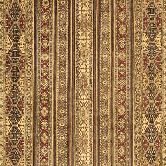 Ahgly Company Indoor Square Oriental Brown Modern Area Rugs, 5' Square
