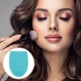 thumbnail image 6 of Unique Bargains Semi-oval Makeup Brush Cleaner Lake Blue, 6 of 6