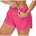 thumbnail image 5 of Women's High Waisted Workout Shorts with Liner, Tummy Control Yoga Shorts, Quick Dry Athletic Running Shorts with Zipper Pockets, 5 of 6