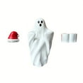 thumbnail image 2 of Twfbrm Halloween Ghost Figurine, 5 Inch Resin Spooky White Ghost Reading Book Ornaments, Waterproof Cute Sitting Ghost Statue Halloween Decorations for Party Wedding Shelf Table Porch, 2 of 6