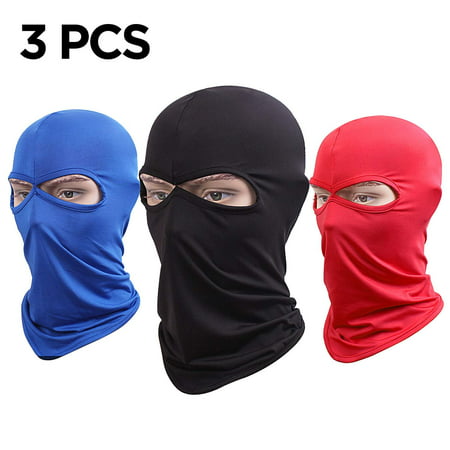 Balaclava Ski Face Mask Winter Warm Full Face Cover, (3 Pack)Ultimate Windproof Paneling with Lycra Fabrics for Cold Skiing Hiking Motorcycle Snowboard Cycling for Men & Women & Children,3 Colors