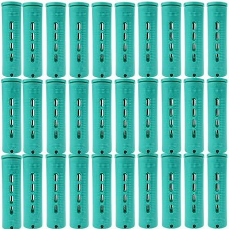 LQQBOX 30 Pieces Cold Wave Plastic Curlers for Hairdressing Styling (Green, 0.98 Inch/ 2.5 cm)
