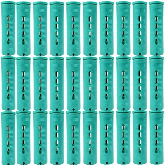 LQQBOX 30 Pieces Cold Wave Plastic Curlers for Hairdressing Styling (Green, 0.98 Inch/ 2.5 cm)