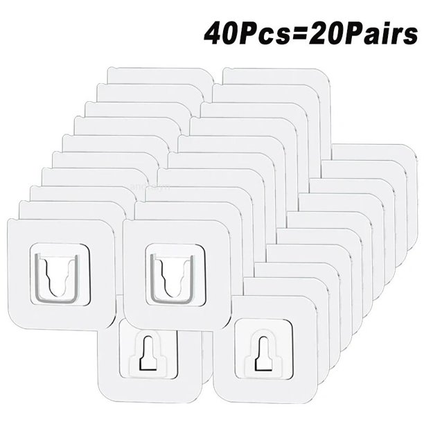 Ganchos de pared adhesivos de doble cara, gancho fuerte Invisible sin rastro, ganchos de almacenamiento para cocina y baño, soportes para enchufes