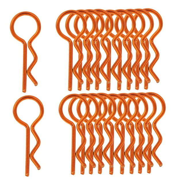 20 uds Clips de Cuerpo de Acero Inoxidable Zulema Naranja 23mm RC Car Shell R Clips