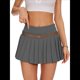 thumbnail image 2 of Minifalda Plisada Elástica de Corte A con Cinturón para Mujer, Estilo Y2K Gris M, 2 of 8