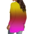 thumbnail image 2 of Women's Summer Fashion Casual Long Sleeve Tie-dye V-Neck Tops T-shirt Blouse, 2 of 2