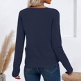 thumbnail image 6 of Womens Casual Crewneck Long Sleeve Open Front Knitted Cardigans Lightweight Button Down Sweater Cardigans Outerwear Tops, 6 of 9