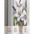 thumbnail image 3 of Pastoral Floral Sheer Curtains for Living Room Bedroom Spring Meadow Blooms Botanical Sheer Curtains 108 Inch Long 2 Panels Set Light Filtering Curtain Window Treatments Drapes for Dining Room, 3 of 6