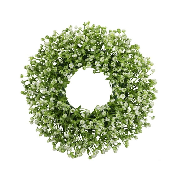 13.78" Purple Forsythia Flower Front Door Wreath, Spring Summer Everyday Indoor Outdoor Artificial Flower Wreath, Purple Floral Wreath for Home Decor