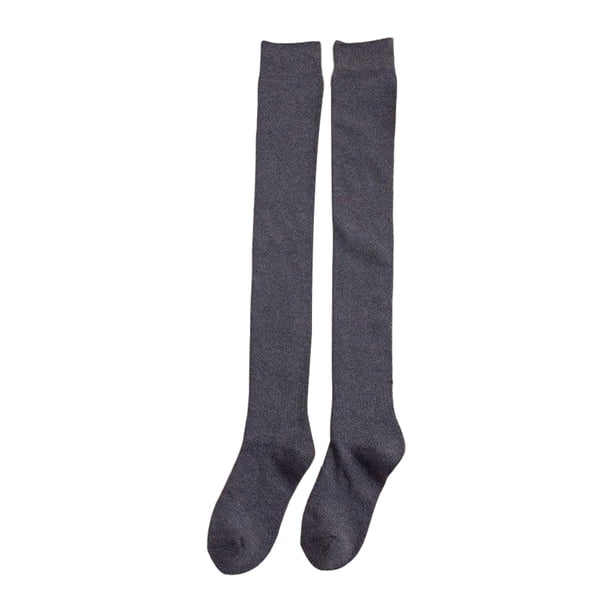Minnieouse 1 par de medias largas para mujer, Otoño Invierno, por encima de la rodilla, vestido para adultos, calcetines ajustados, suministros de Color Accesorios de calzado Gris oscuro Minnieouse AP012130-03