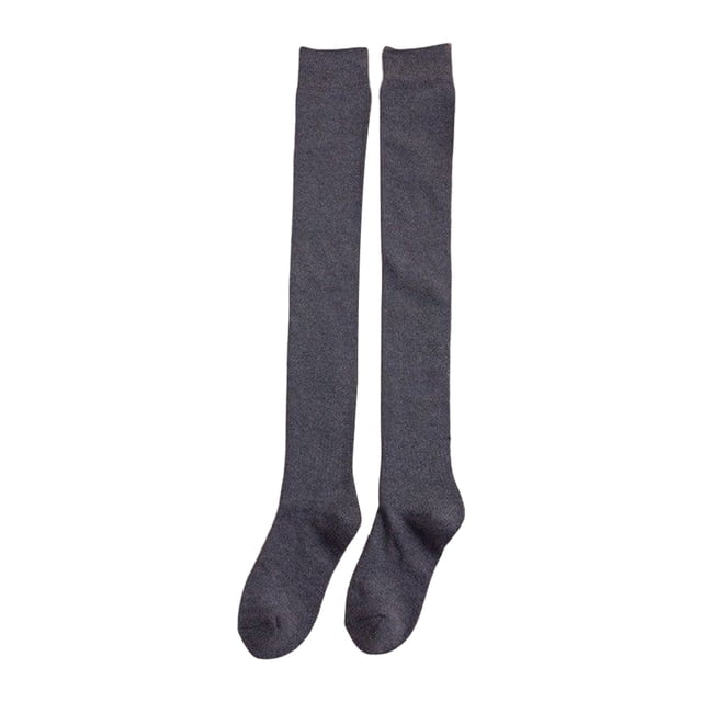 Minnieouse 1 par de medias largas para mujer, Otoño Invierno, por encima de la rodilla, vestido para adultos, calcetines ajustados, suministros de Color Accesorios de calzado Gris oscuro Minnieouse AP012130-03