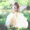 thumbnail image 4 of Vestido de tul con tutú de hada para niña, vestido de princesa para boda, fiesta de cumpleaños, disfraz de hada elegante con corona, 4 of 5