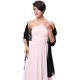 thumbnail image 4 of Chales y chales de pashmina de gasa suave para fiesta formal Vestido de fiesta de noche, chal de dama de honor para boda (negro), 4 of 5