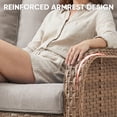 thumbnail image 5 of Gymojoy 3-Seater Outdoor Wicker Sofa, Rattan Deep Seat Patio Couch with Removable Cushions for Balcony, Deck & Backyard, 5 of 9