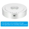 thumbnail image 4 of Unique Bargains 4.5"x3.5" Rotating LED Light Base Stand, Colorful Display Pedestals with 4 Revolving & 8 Light Modes, Silver Tone, 4 of 8