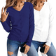 thumbnail image 1 of Set De 2 Sueter De Mujer Manga Larga Unitalla Sueteres Botón Sweater, 1 of 9