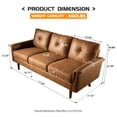 thumbnail image 3 of Vcatnet Sofas and Couches,3 Seater Comfy Couch with Deep Seats,71 " Modern Indoor Upholstered Sofa for Living Room,Small Space,Brown, 3 of 8