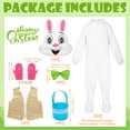 thumbnail image 5 of Alaiyaky Easter Bunny Costume Adult, Rabbit Costume with Vest Rabbit Bow Tie, Rabbit Onesie Costume for Easter Fancy Dress Costume, 5 of 9