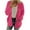 Hot Pink., variant on Akafmk Plus Size Womens Fleece Jackets,Womens Winter Warm Coats,Women's Casual Solid Color Button Pocket Jacket Top Loose Plushs Jacket Coat