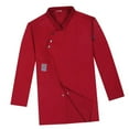 thumbnail image 3 of lionlar Chef Coat Chef Jacket Catering Chef Wear Waiter Waitress Apparel Cooking Uniform Red M, 3 of 9