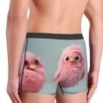 thumbnail image 5 of Daiia Adorable Pink Fluffy Birds Men's Underwear Boxer Briefs, Cotton Stretch Moisture-Wicking Underwear-Small, 5 of 9
