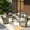 Black, variant on Ovios High-Back Outdoor Furniture 8 Pieces Gray Wicker Patio Conversation Set with Rocking Swivel Chairs for Backyard
