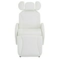 thumbnail image 4 of BarberPub Electric Reclining Esthetician Facial Beauty Bed, Ergonomic Facial Massage Table Chair with Adjustable Angle, PU Leather 330lbs Capacity(White), 4 of 11
