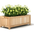 thumbnail image 1 of ZYPPPA Raised Garden Bed Folding Flower Planter Vegetable Folding Planting Box for Patio Lawn Garden Backyard Elevated Outdoor Wood Planter Boxes, 27.5" Lx12 Wx10 H, 1 of 18
