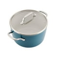 thumbnail image 7 of KitchenAid Hard-Anodized 10 Pcs Ceramic Induction Cookware Set, Dishwasher Safe and Oven Safe to 500°F, Agave Blue, 7 of 7