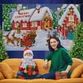 thumbnail image 3 of Escena de pared navideña Telón de fondo de Papá Noel Puerta navideña extra grande Co, 3 of 4