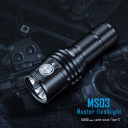 مصباح يدوي قابل للشحن Ms03 Led 13000 لومينز ، 7 أوضاع Ipx8 مقاوم للماء سوبر مشرق Edc مصباح يدوي للتخييم المشي لمسافات طويلة الطوارئ