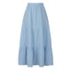 thumbnail image 4 of Faldas de cintura elástica con volantes fruncidos y bolsillos informales sólidos a la moda para mujer Wmkox8yi  FGJ2014, 4 of 8