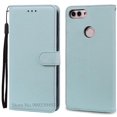 thumbnail image 1 of For Huawei P Smart 2018 Case FIG-LX1 Leather Wallet Flip Case For Huawei P Smart Case FIG-LX1 5.65 inch Case Coque Fundas Shell Light Blue P Smart 2018 FIG-LX1, 1 of 6