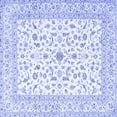 thumbnail image 1 of Ahgly Company Machine Washable Indoor Square Persian Blue Traditional Area Rugs, 8' Square, 1 of 4