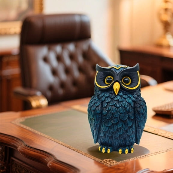 Minimalist Desktop Ornament, Resin Owl Statue Decorative Owl Figurine Elegant H, Resin Figurine, Resin Statue, Durable Decor.
