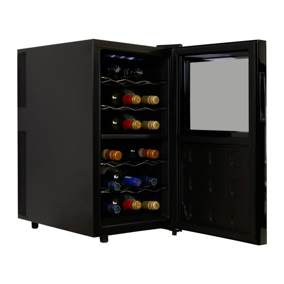 Koolatron 18 Bottle Wine Cooler, Dual Zone Freestanding Wine Fridge