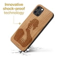 thumbnail image 3 of Case Yard Wooden Case Outside Soft TPU Silicone, Slim Fit Shockproof Wood Protective Phone Cover for Girls Boys Men and Women, Supports Wireless Charging Mystic Lady Design case for iPhone-12-Pro-Max, 3 of 7