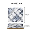 thumbnail image 3 of Multi-Shape Mdf Cork Coaster 4 Pieces Of Anti-Slip, Anti-Wear And Anti-Fouling 3.9in Easy To Clean And Stable Structure Silver Checked Hand-Drawn Sketch_1 Square, 3 of 7