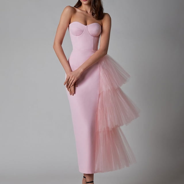 FcBaudy Robe Sans Manches à Épaules Dénudées, Robes d'Été pour Femmes, Robes pour Femmes Robe Mini Rouge à Manches Courtes Ajourée au Style Féminin Robe pour Femme